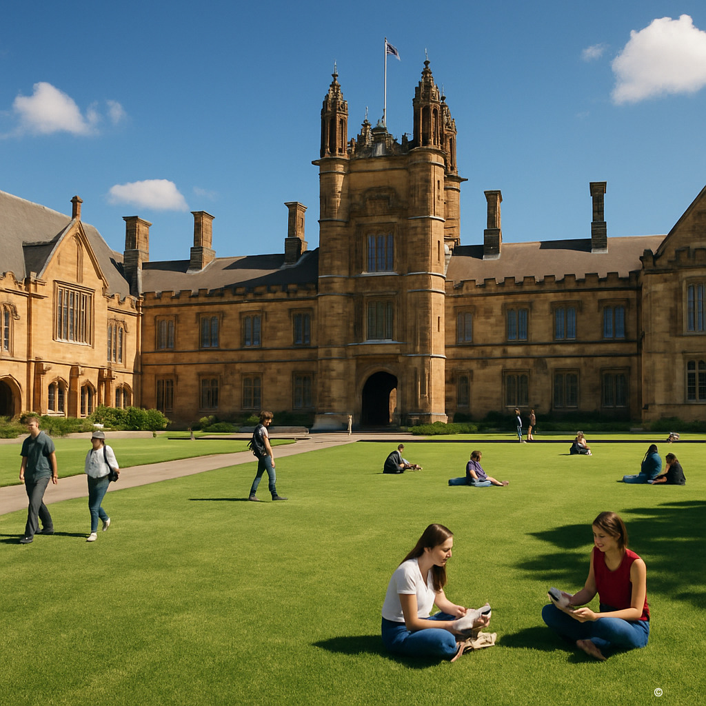 悉尼大学校园全景，展现学术氛围